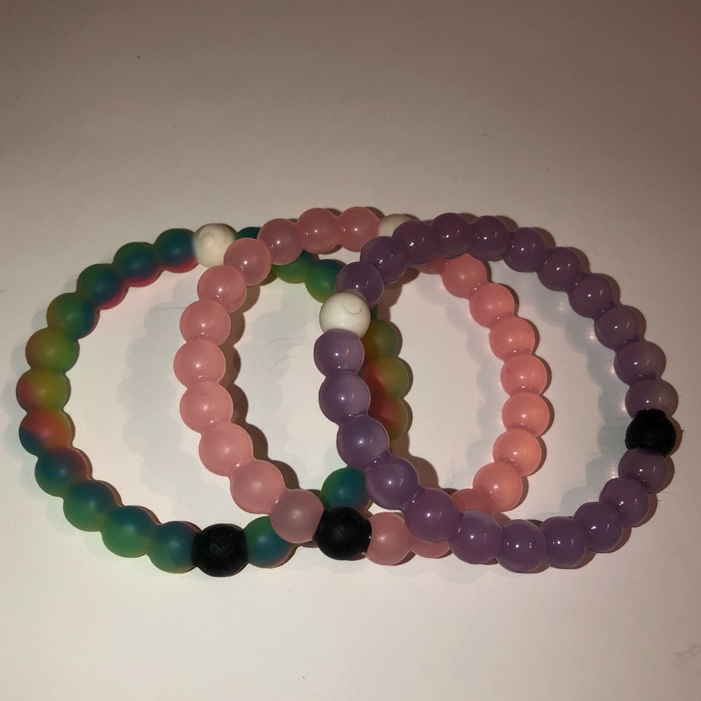 Bundle of Lokai Bracelets Rainbow, Purple, Pink